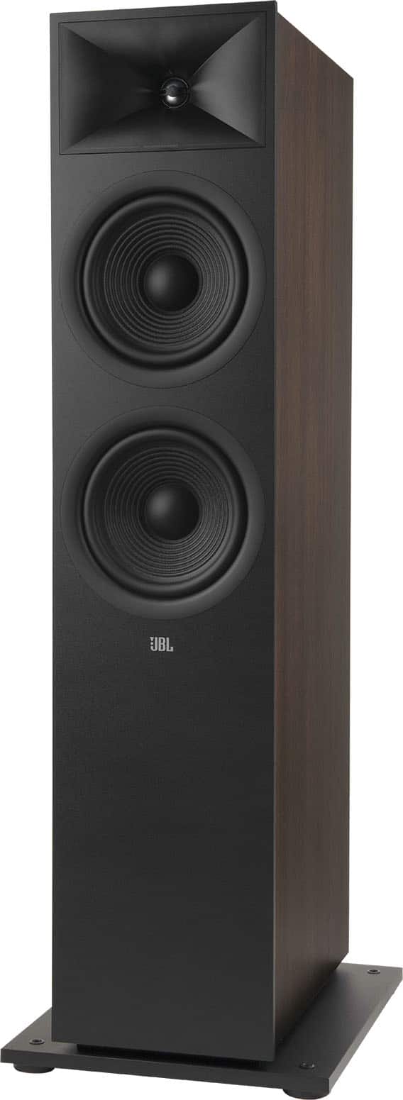 Angle. JBL - Stage2 280F 2.5-Way Dual 8" Floorstanding Loudspeaker - Each - Espresso.