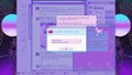 The image shows a computer screen with a purple background and a variety of windows open. The largest text reads "1001," and there are several smaller windows with different messages and icons. One of the windows displays a message about a stream, while another window shows a message about a task manager. The overall scene appears to be a social media platform or a chat window with various conversations and content.