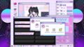 The largest text on the screen reads "Task Manager." The following text has been cleaned up to be more coherent and easier to read:

"Stream webcam Followers 1011 Stress O/100 Hang Out JINE Affection 52/100 100 Mental Darkness 15 100 Stream Chat & Chill 1 A1l Hail the Internet Hang out Hang Out Sleep E still the one 1 love ok? no need to get Letsplay 1 Throwback Stream! Play Game Sleep ??? 00O Conspiracy Theories 1 What If the Government Made You a Mermaid? ??? DXOD Sleep Until Dusk Sleep Until High Noon Sleep Until Tomorrow IDC ??? ??? FOREVER THIS. START Task Manager Webcam JINE Stream Hang Out Sleep."