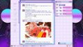 The image shows a computer screen with a social media platform open, displaying a tweet from a user named Ame raincandy\_U. The tweet is about the user's experience at a restaurant, where they enjoyed yakiniku, a Japanese barbecue dish. The tweet also includes a photo of the dish, which is displayed prominently on the screen. The screen also shows a task manager and a webcam, indicating that the user might be multitasking or using the webcam for a video call or streaming session.