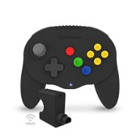 Hyperkin - Admiral - Bluetooth Controller for N64/Nintendo Switch/Nintendo Switch Lite/PC/Mac/Android - Black - Front_Zoom