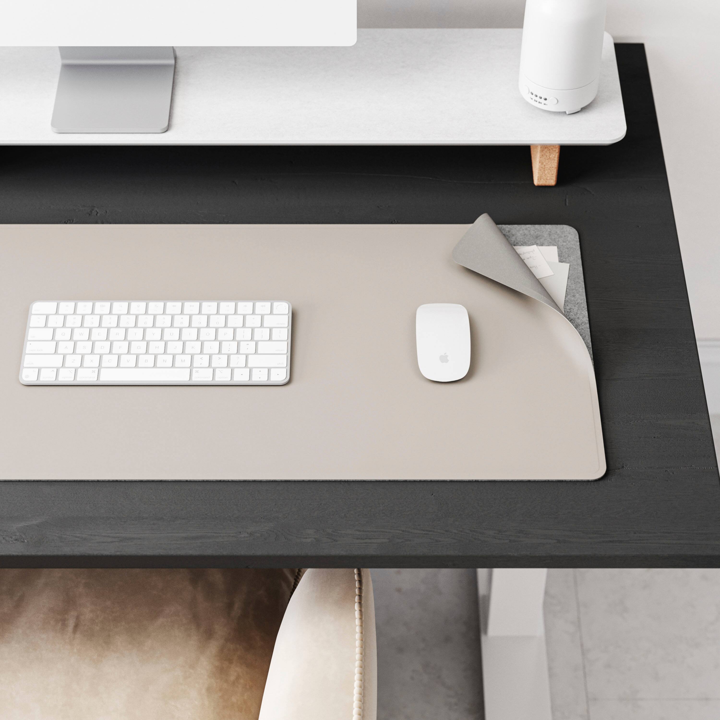 Alt View 16. JOURNEY - ALTI Wireless Charging Desk Mat - Light Grey.
