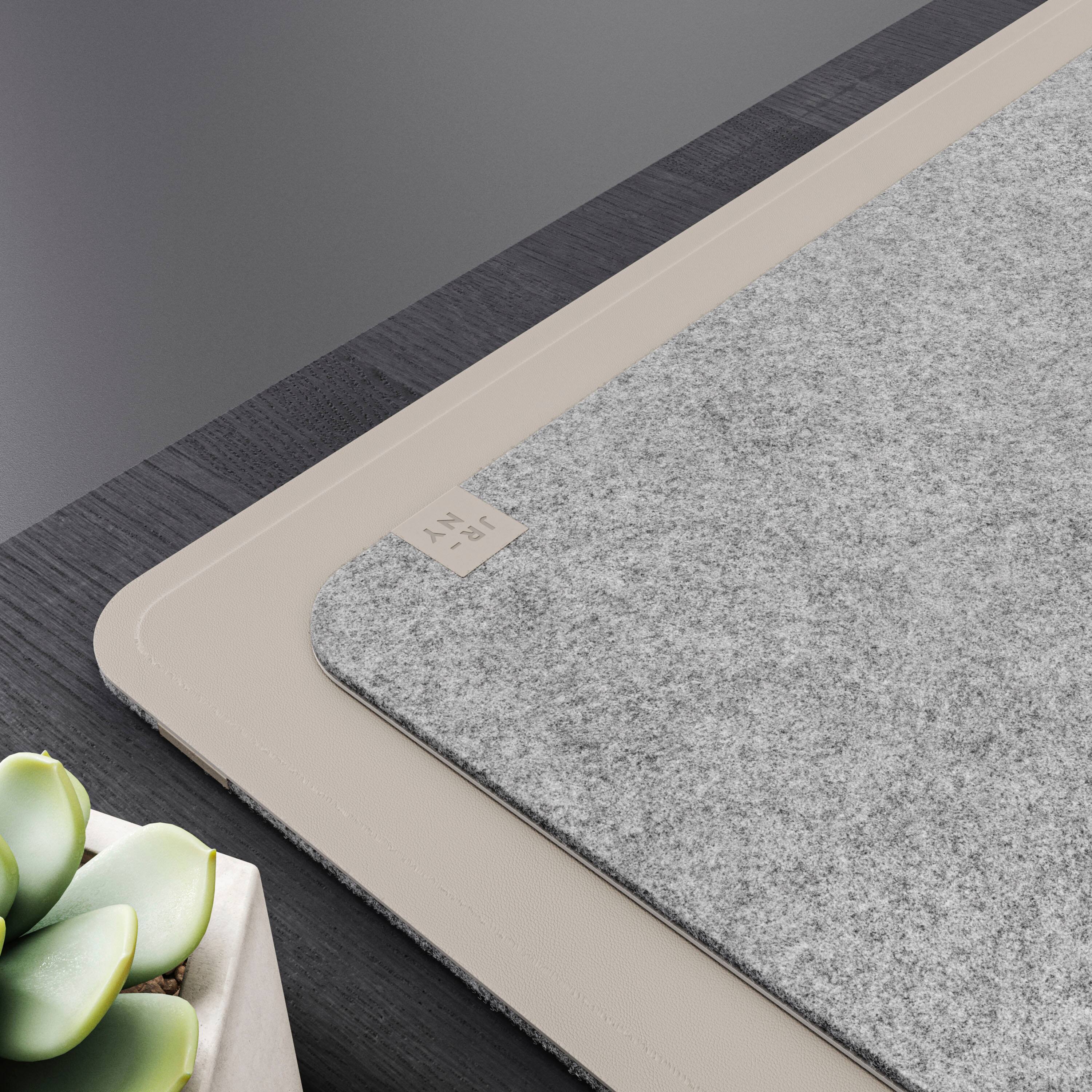 Alt View 18. JOURNEY - ALTI Wireless Charging Desk Mat - Light Grey.