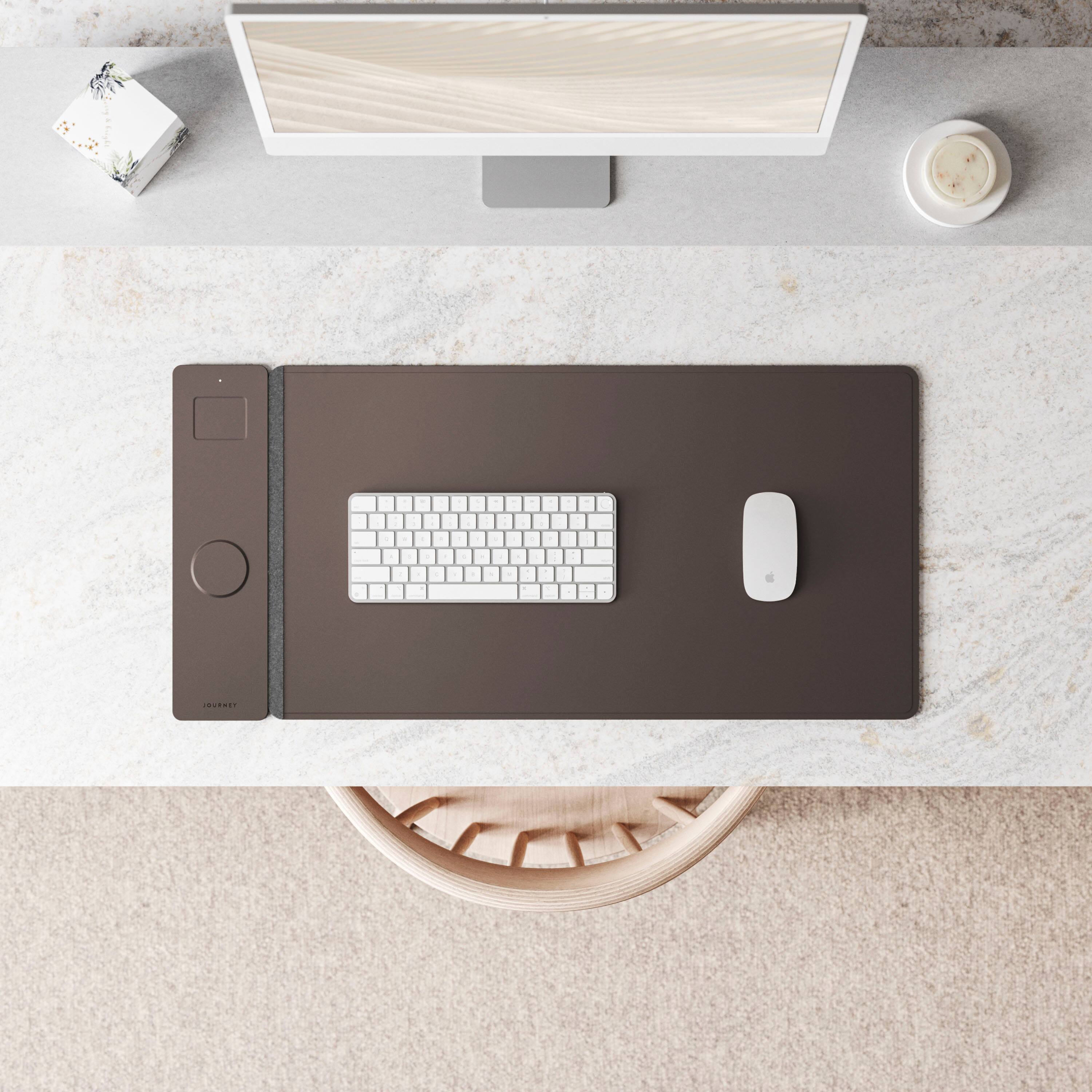 JOURNEY - ALTI Wireless Charging Desk Mat - Dark Brown