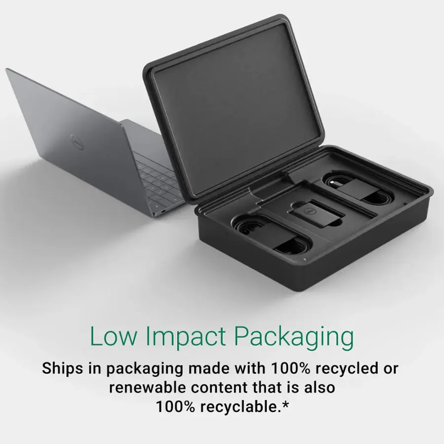 Low Impact Packaging Ships in packaging made with 100% recycled or renewable content that is also 100% recyclable.