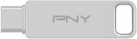 PNY - 64GB DUO LINK USB 3.2 Type-C Dual Flash Drive - Silver - Front_Zoom