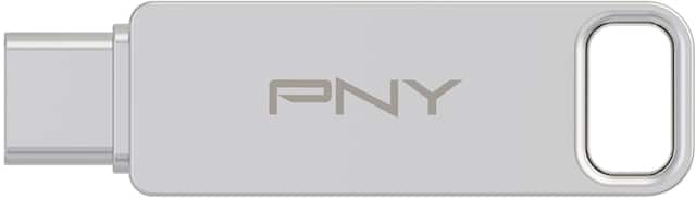 PNY - 64GB DUO LINK USB 3.2 Type-C Dual Flash Drive - Silver