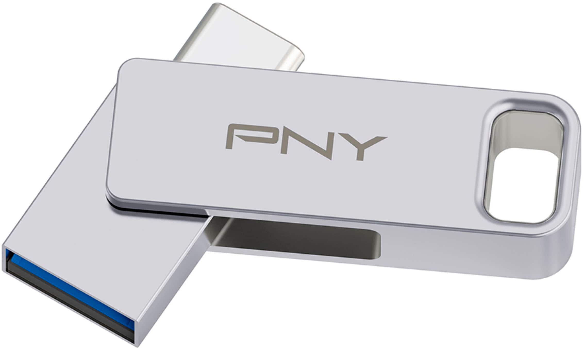 Alt View 17. PNY - 64GB DUO LINK USB 3.2 Type-C Dual Flash Drive - Silver.