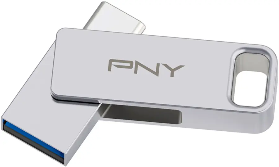 Alt View 17. PNY - 64GB DUO LINK USB 3.2 Type-C Dual Flash Drive - Silver.