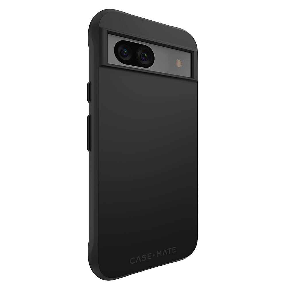 The image features a black cell phone case with a camera on the back. The case is designed to protect the cell phone from scratches and other damage. The case is made of a durable material that can withstand daily wear and tear. The camera on the back of the case allows for easy access to the phone's camera while providing an additional layer of protection. The case is compatible with most smartphones and can be easily attached to the phone.