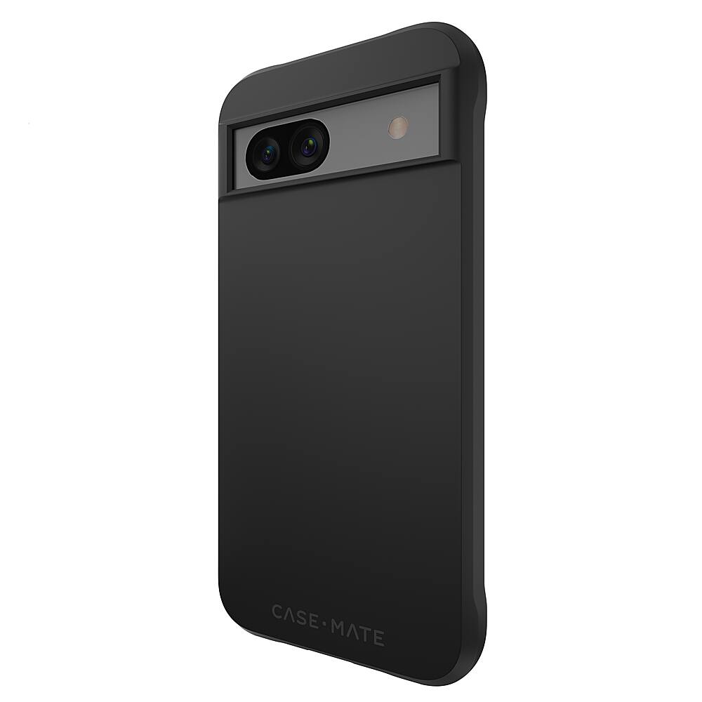The image features a black cell phone case with a camera on the back. The case is designed to protect the phone and provide a secure grip. The case is made of durable material and is suitable for various phone models. The camera on the back of the case allows for easy access to the phone's camera while also providing additional protection.
