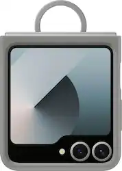 Samsung - Galaxy Z Flip7 FE and Galaxy Z Flip6 Silicone Case - Gray - Front_Zoom