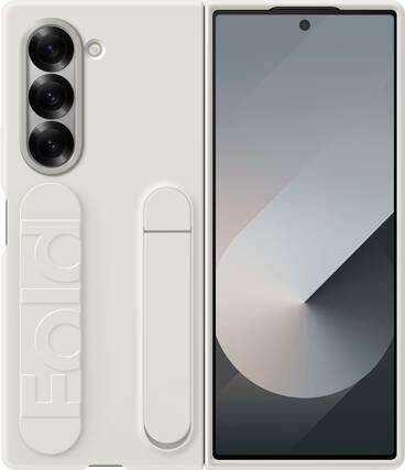 Front. Samsung - Galaxy Z Fold6 Silicone Case - White.