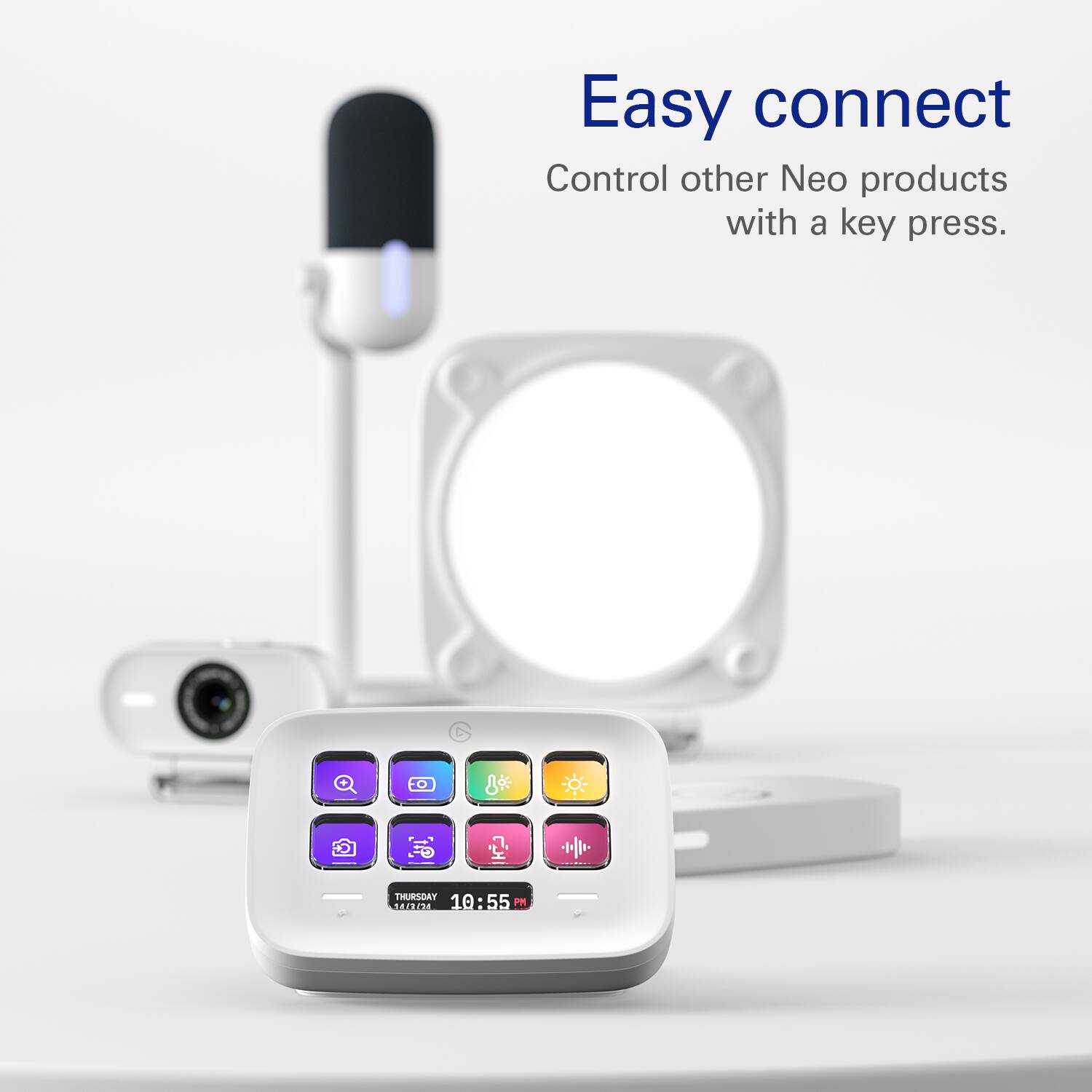 Easy Connect: Control other Neo products with a key press.