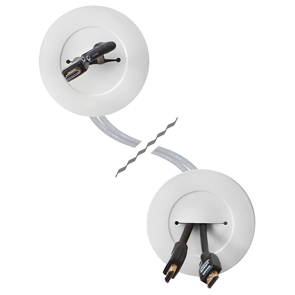 Angle. Sanus - 5-Piece 3-3/4-In X 3.75-In PVC Flat Screen TV Kit - White.