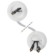 Angle. Sanus - 5-Piece 3-3/4-In X 3.75-In PVC Flat Screen TV Kit - White.