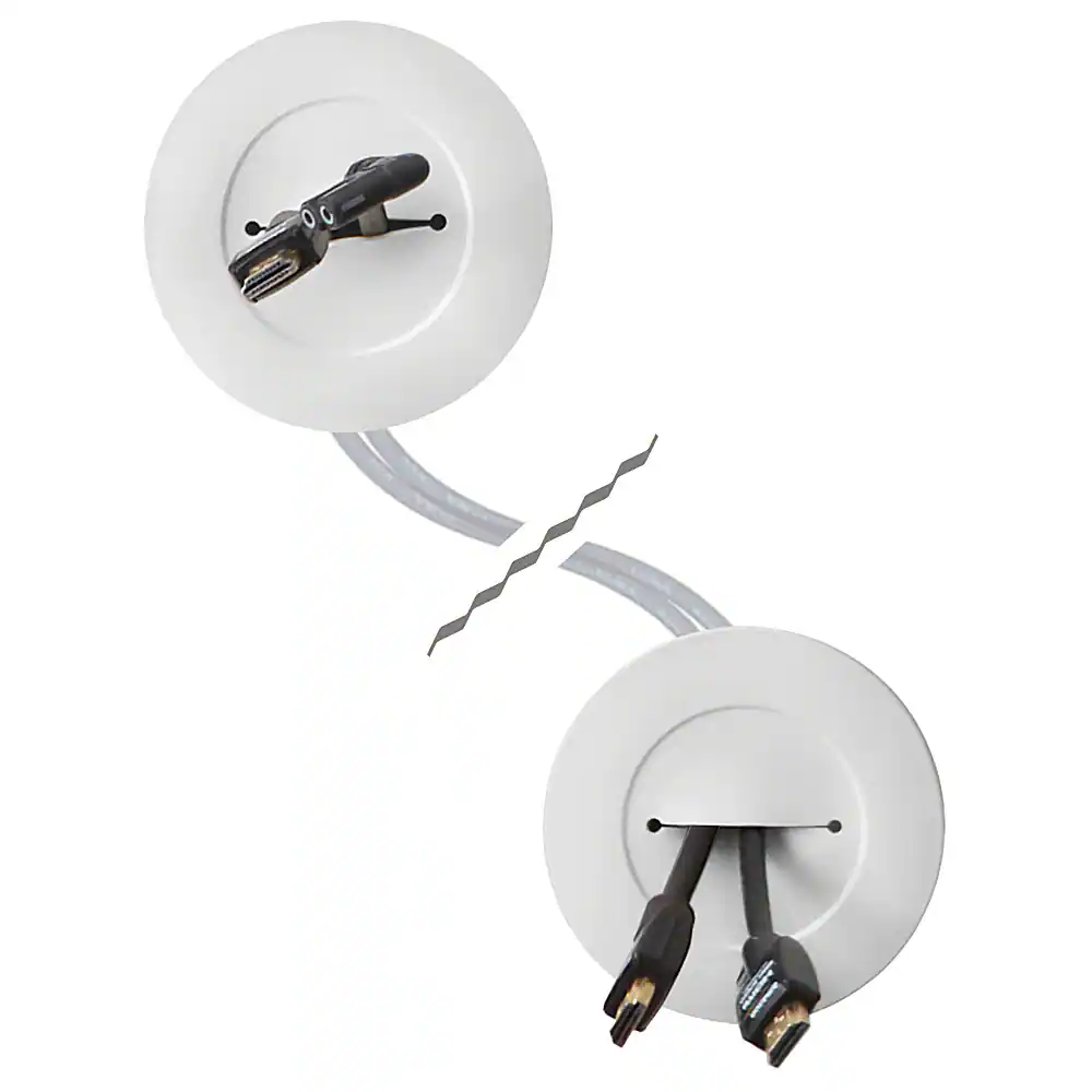 Sanus - 5-Piece 3-3/4-In X 3.75-In PVC Flat Screen TV Kit - White