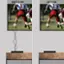 The image features a cable concealer with two different pictures of a football player on it. The picture on the left shows the player in a red uniform, while the picture on the right shows the player in a white uniform. The cable concealer is designed to hide cables and wires, providing a neat and organized appearance.
