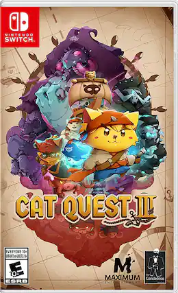 D NINTENDO SWITCH. CAT QUEST III EVERYONE 10+ ENFANTS el ADULTES 114 10+ ESRB M The MAXIMUM Gentlebros ENTERTAINMENT - E10+ (Everyone 10+)