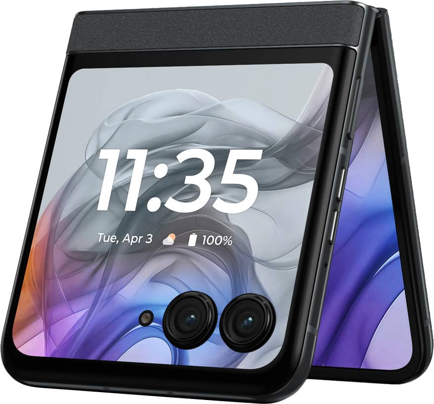 The text on the image reads "11:35 Tue, Apr 3 100%". This indicates that the device is displaying the time, which is 11:35, and the date, which is Tuesday, April 3rd. The device also shows that it is 100% charged.