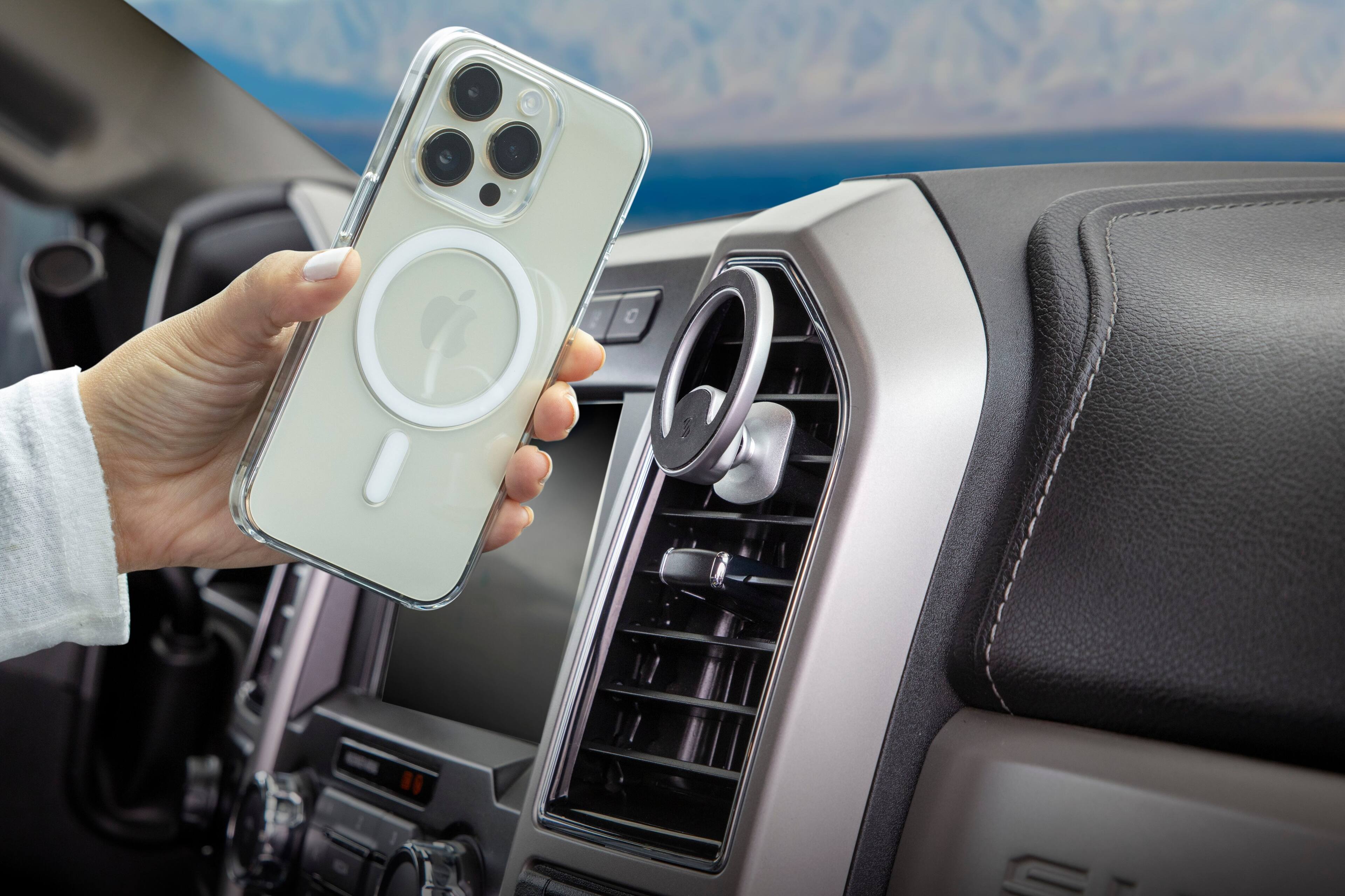 Alt View 15. Scosche - MagicMount MagSafe Magnetic Vent Mount for Mobile Phones - Black.