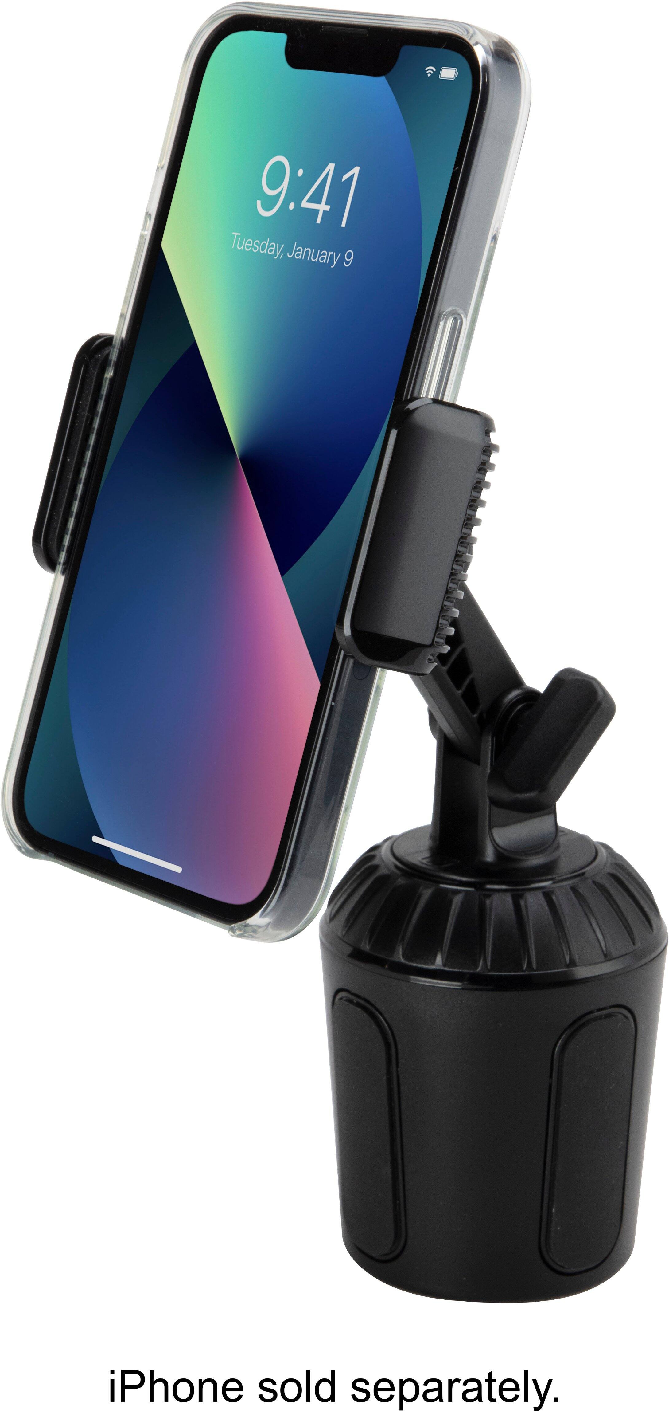 The image shows a cell phone placed on a stand, which is connected to a charger. The phone is displaying the time of 9:41.