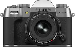 Fujifilm - X-T50 Mirrorless Camera with XF16-50MMF2.8-4.8 R LM WR Lens - Silver - Front_Zoom