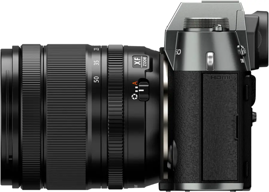 The image features a large zoom lens for a camera, with the lens being the main focus of the picture. The lens is described as a 50mm lens, which is a popular focal length for photography. The lens is mounted on a camera, and the camera is positioned on a tripod. The lens is also described as a "digital camera lens," indicating that it is designed for use with digital cameras.