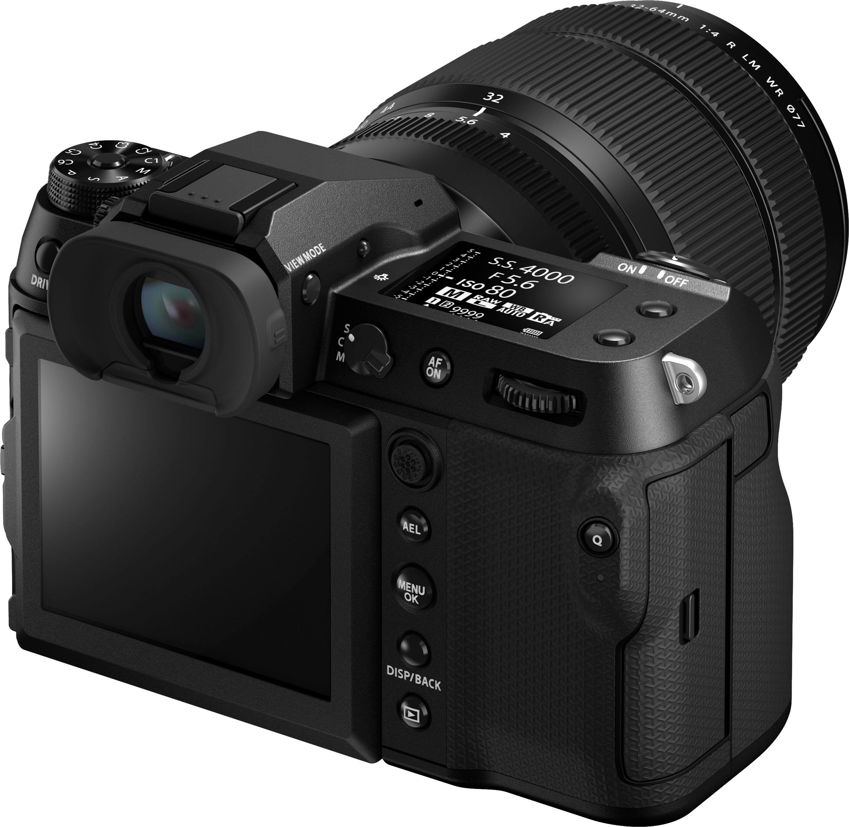 The image features a large digital camera with a zoom lens. The camera has a black and silver color scheme and is equipped with a viewfinder. The camera is designed for professional use and has a high-quality lens, making it suitable for capturing stunning images.
