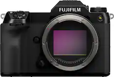 Front. Fujifilm - GFX100S II Mirrorless Camera Body Only - Black.