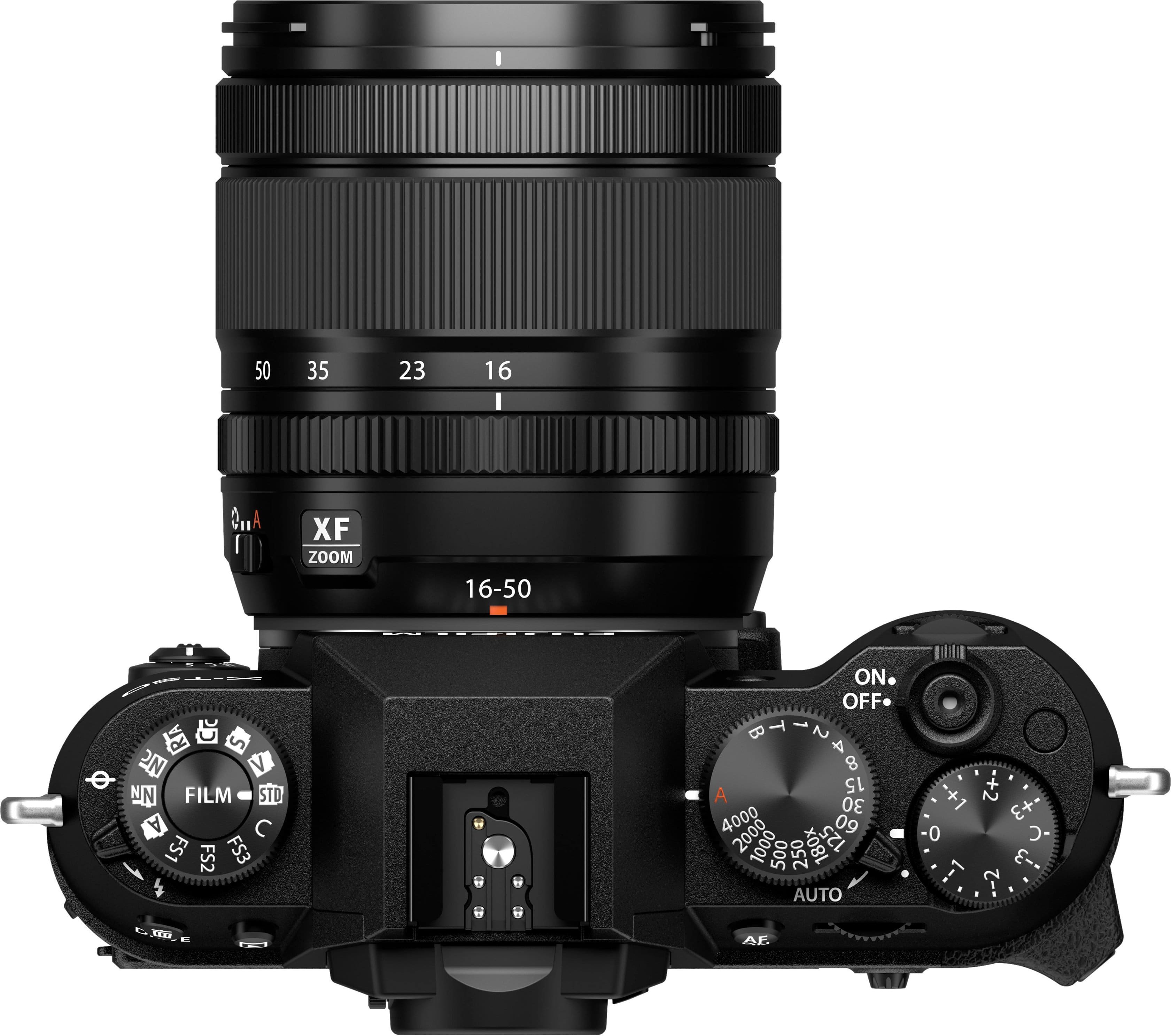 The image features a large black camera lens with a zoom feature, which is part of a digital camera. The lens is mounted on a camera body, and the zoom feature is located on the right side of the lens. The camera also has a viewfinder, which is situated above the lens. The camera is designed for professional use and offers a range of zoom options, making it suitable for capturing high-quality images and videos.