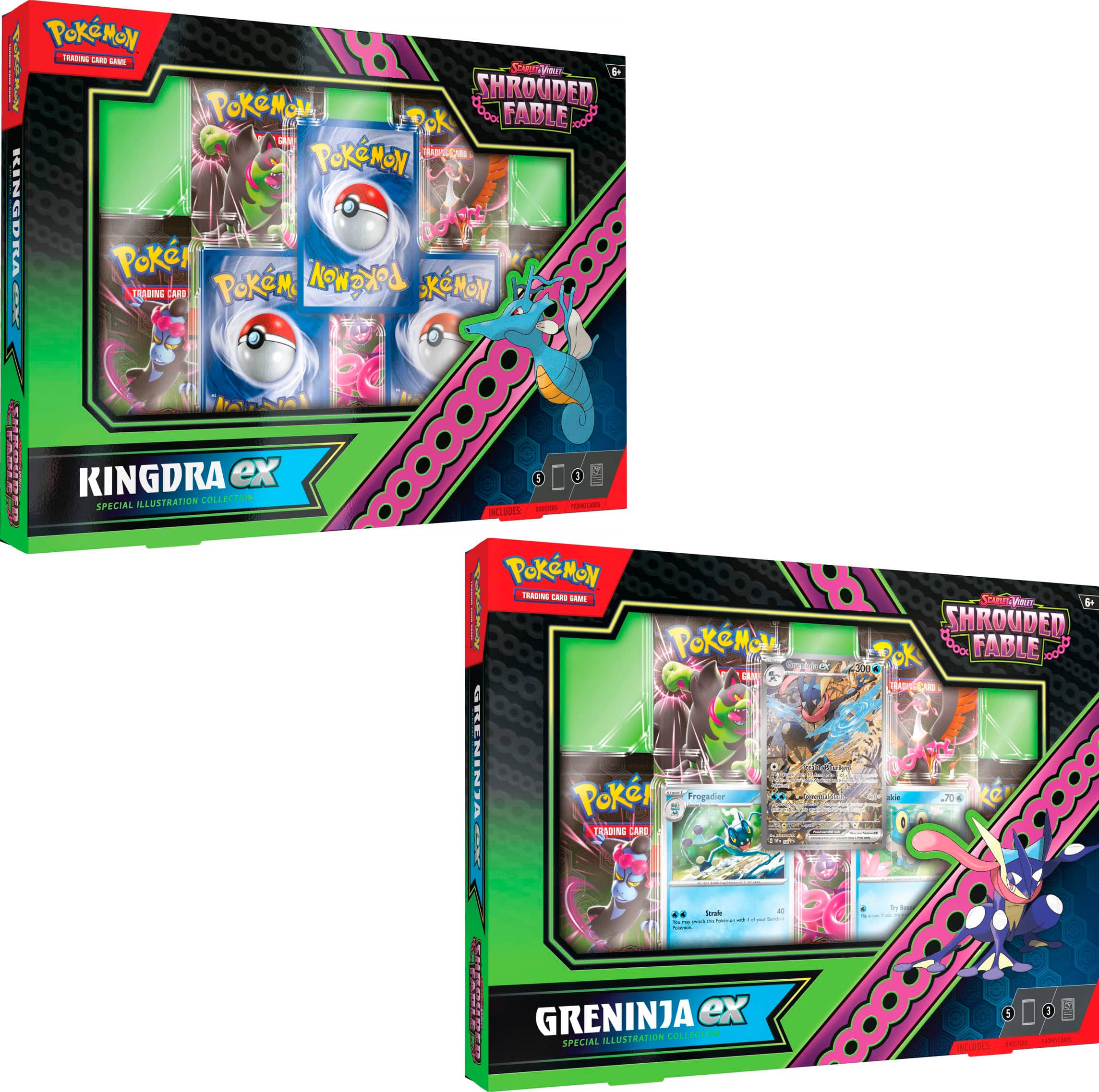 Pokémon - Trading Card Game: Scarlet & Violet - Shrouded Fable Special Illustration Collection - Kingdra ex/Greninja ex - Styles May Vary - Front_Zoom