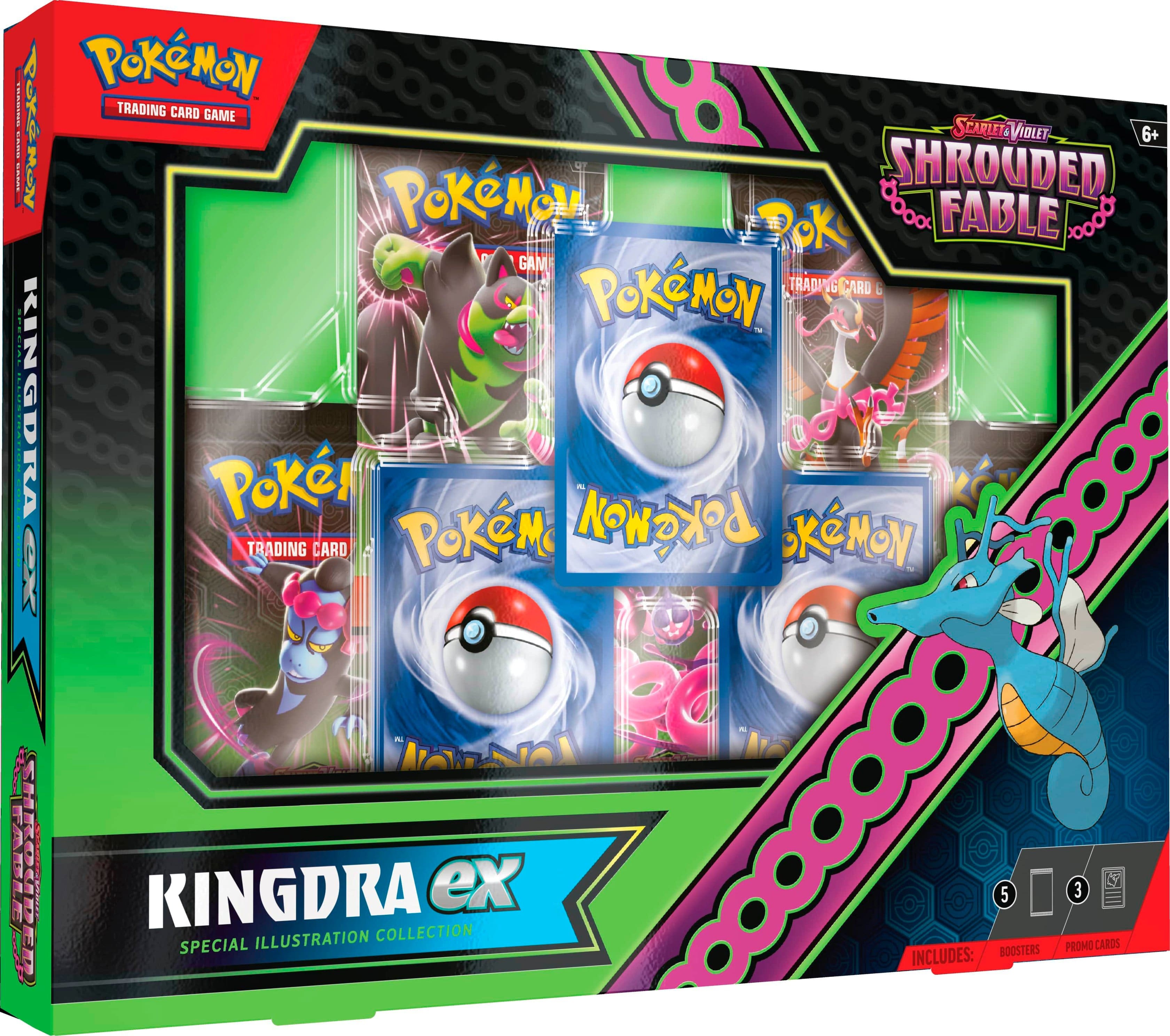 The image features a Pokemon trading card game set, which includes a special illustration collection. The set contains boosters, promo cards, and a group of Pokemon cards. The Pokemon cards are grouped together, and the set is displayed in a box. The collection is designed for Pokemon enthusiasts to enjoy and collect.