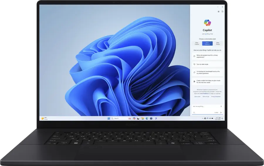 Alt View 4. ASUS - ProArt P16 16" 4K Touch Screen Laptop - AMD Ryzen AI 9 HX 370 - 32GB Memory - NVIDIA GeForce RTX 4060 - 1TB SSD - Nano Black.