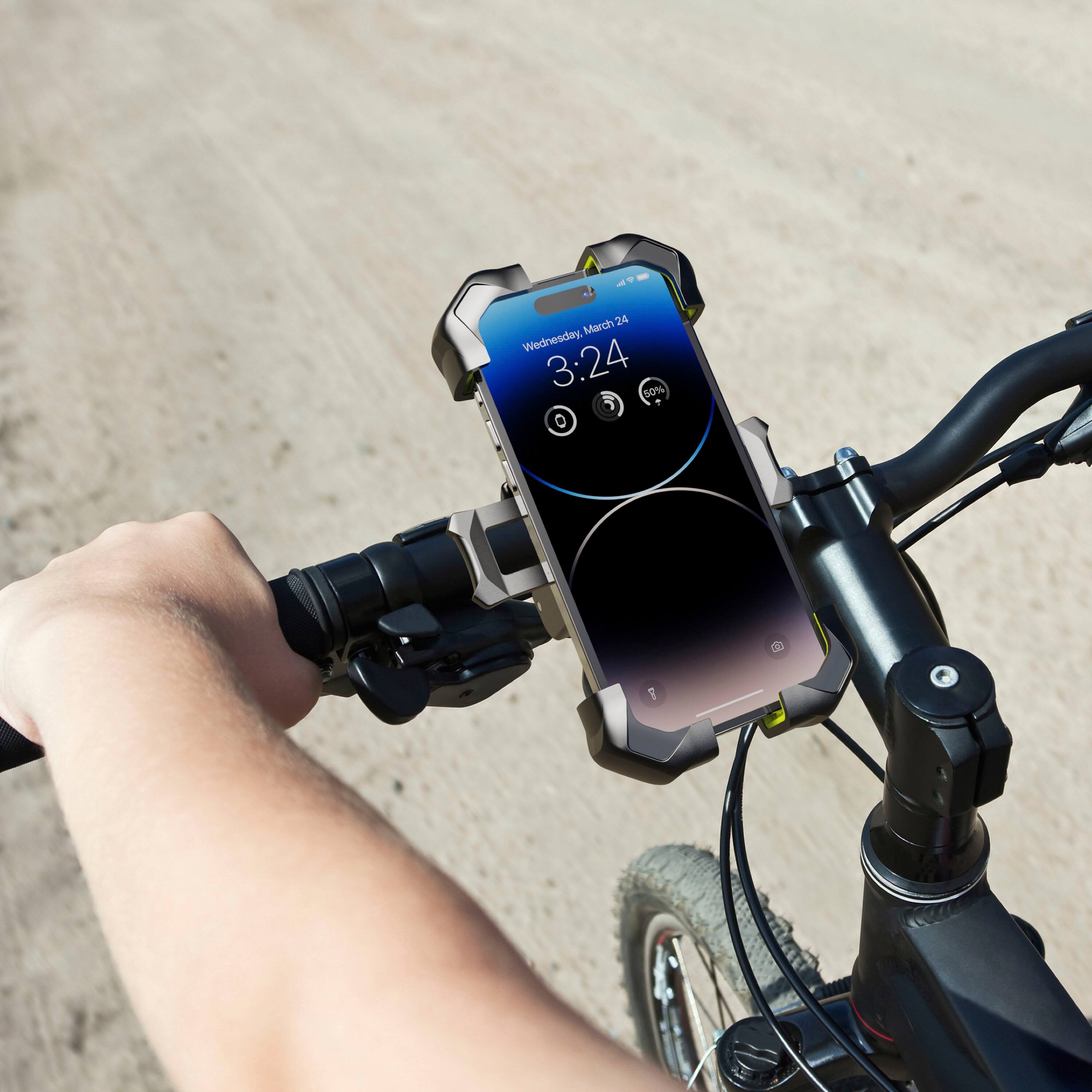 Alt View 15. Bracketron - HD X-Lock Handle Bar Mount for Most Cell Phones - Black.