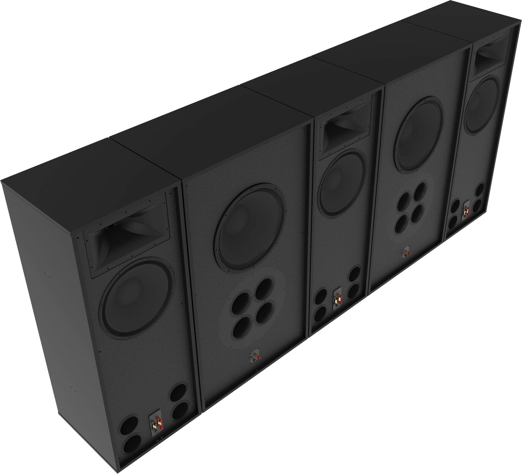 Angle. Klipsch - Klipsch RCC-122-BTS-SUB Behind The Screen 18" Subwoofer - Black.