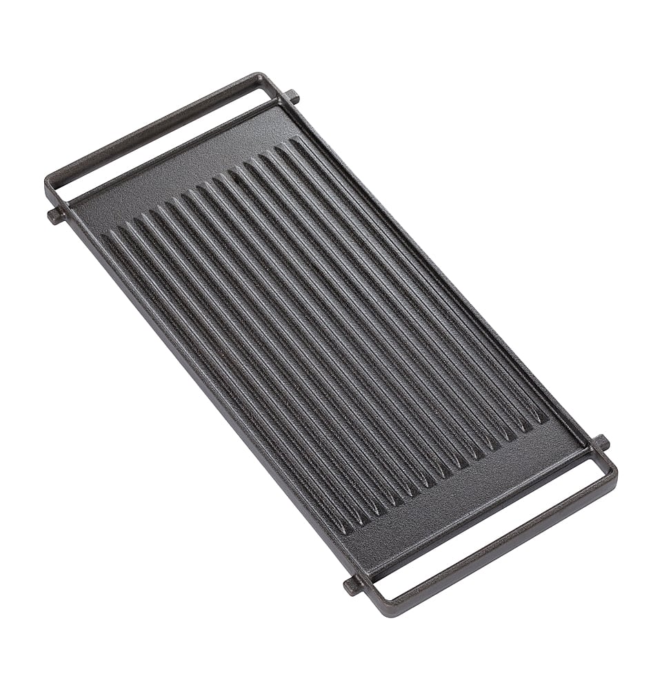 GE - Reversible Grill & Griddle for Gas Range - Black - Front_Zoom