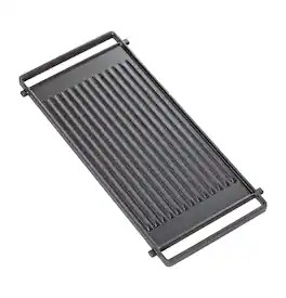 GE - Reversible Grill & Griddle for Gas Range - Black