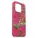The image showcases a pink cell phone case with a camouflage pattern, featuring a tree branch and leaves. The case is designed to protect the phone while also adding a stylish and unique touch to the device. The case is made of durable material and is available in various sizes to fit different phone models.
