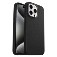 OtterBox - Symmetry Cactus Leather MagSafe Case for Apple iPhone 15 Pro Max - Noir Ash - Front_Zoom