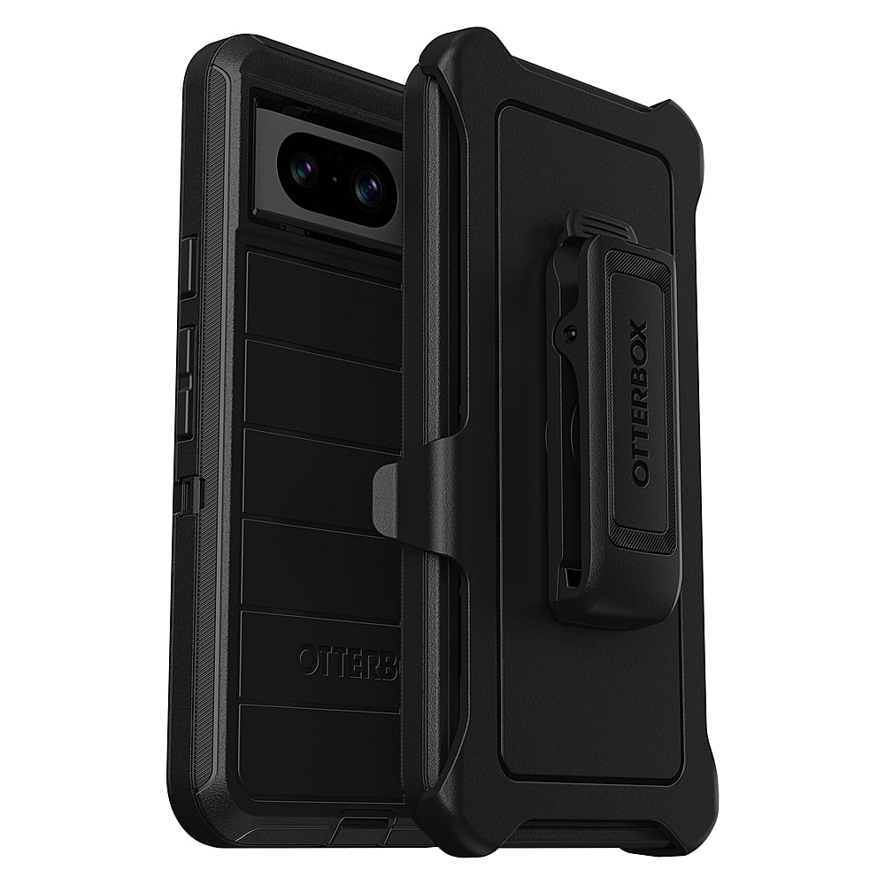 OtterBox - Defender Series Pro Hard Shell for Google Pixel 8 - Black - Front_Zoom