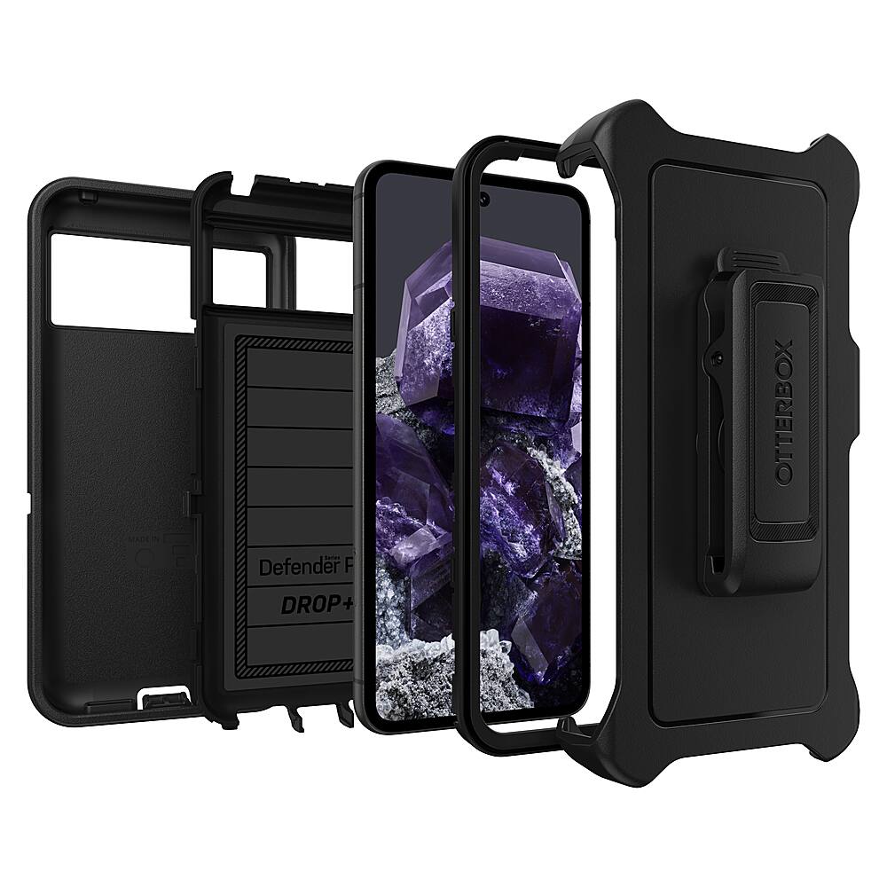 Alt View 1. OtterBox - Defender Series Pro Case for Google Pixel 8 - Black.