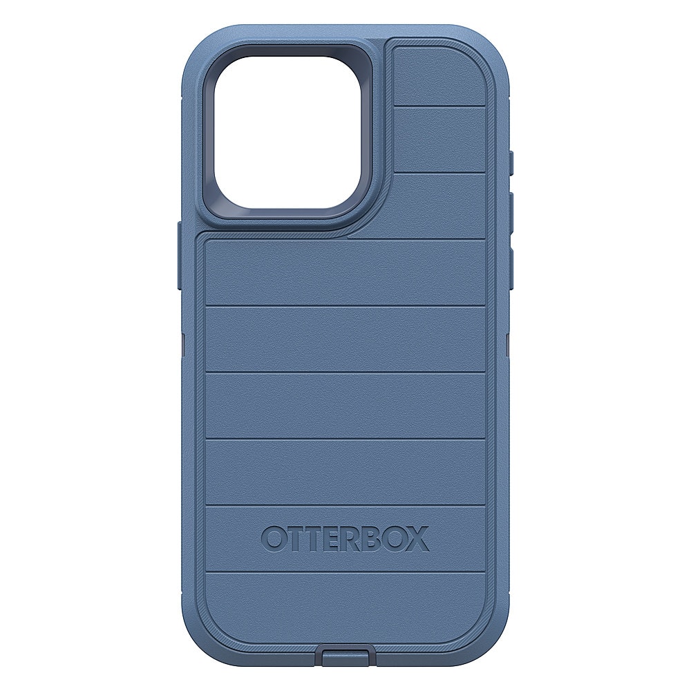 Angle. OtterBox - Defender Pro Case for Apple iPhone 15 Pro Max - Baby Blue Jeans.