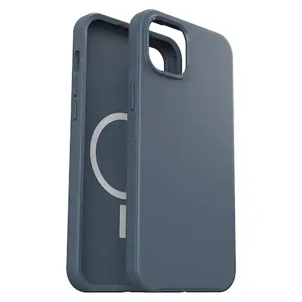The image features a grey Otterbox case for an iPhone. The case is designed to protect the phone from drops and impacts, and it has a sleek, modern appearance. The case is made of durable materials and is built to last. The Otterbox case is available in various sizes to fit different iPhone models, and it is a popular choice among iPhone users who want to keep their devices safe and secure.