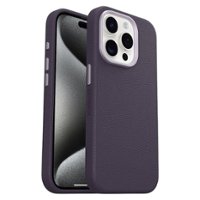 OtterBox - Symmetry Cactus Leather MagSafe Case for Apple iPhone 15 Pro - Plum Luxe - Front_Zoom