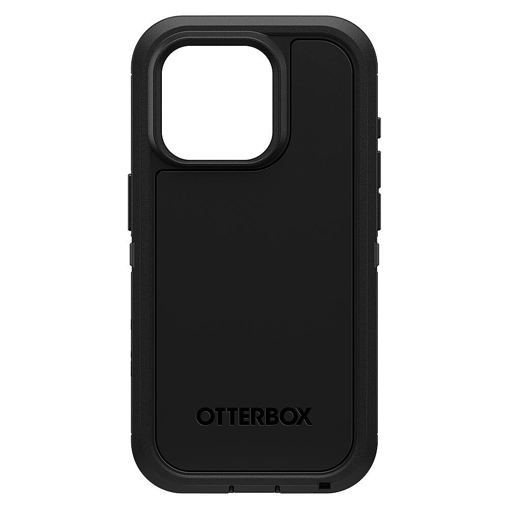 Angle. OtterBox - Defender Pro XT MagSafe Case for Apple iPhone 15 Pro - Black.