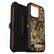 The image features an Otterbox case for a cell phone, which is designed to protect the device from drops and impacts. The case is black and orange, with a camouflage pattern on the back. The case is open, revealing the cell phone inside. The Otterbox case provides a durable and reliable protection for the phone, ensuring that it remains safe and functional in various situations.