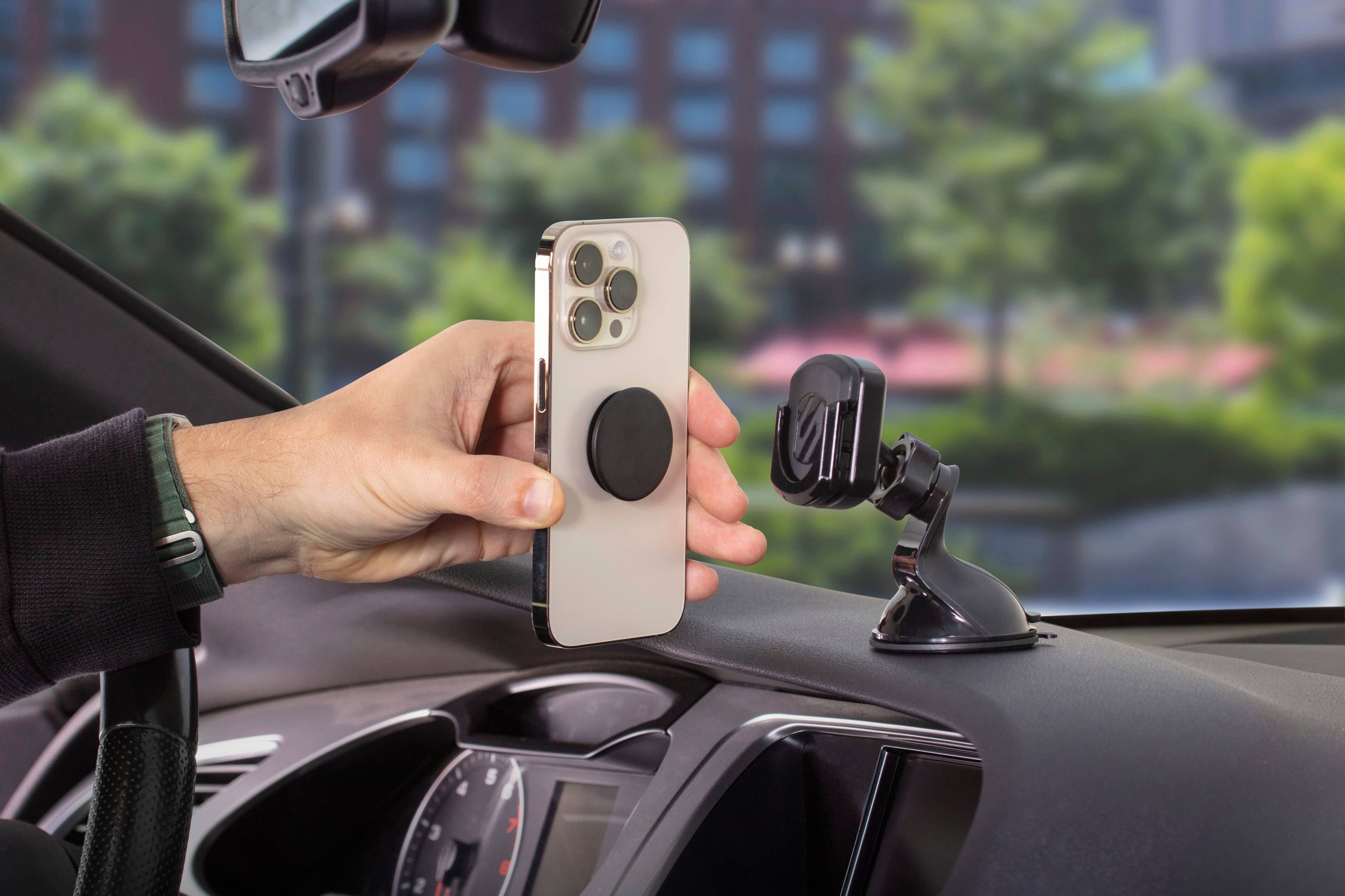 Left. Scosche - MagicMount Pop Window Dash - Black.