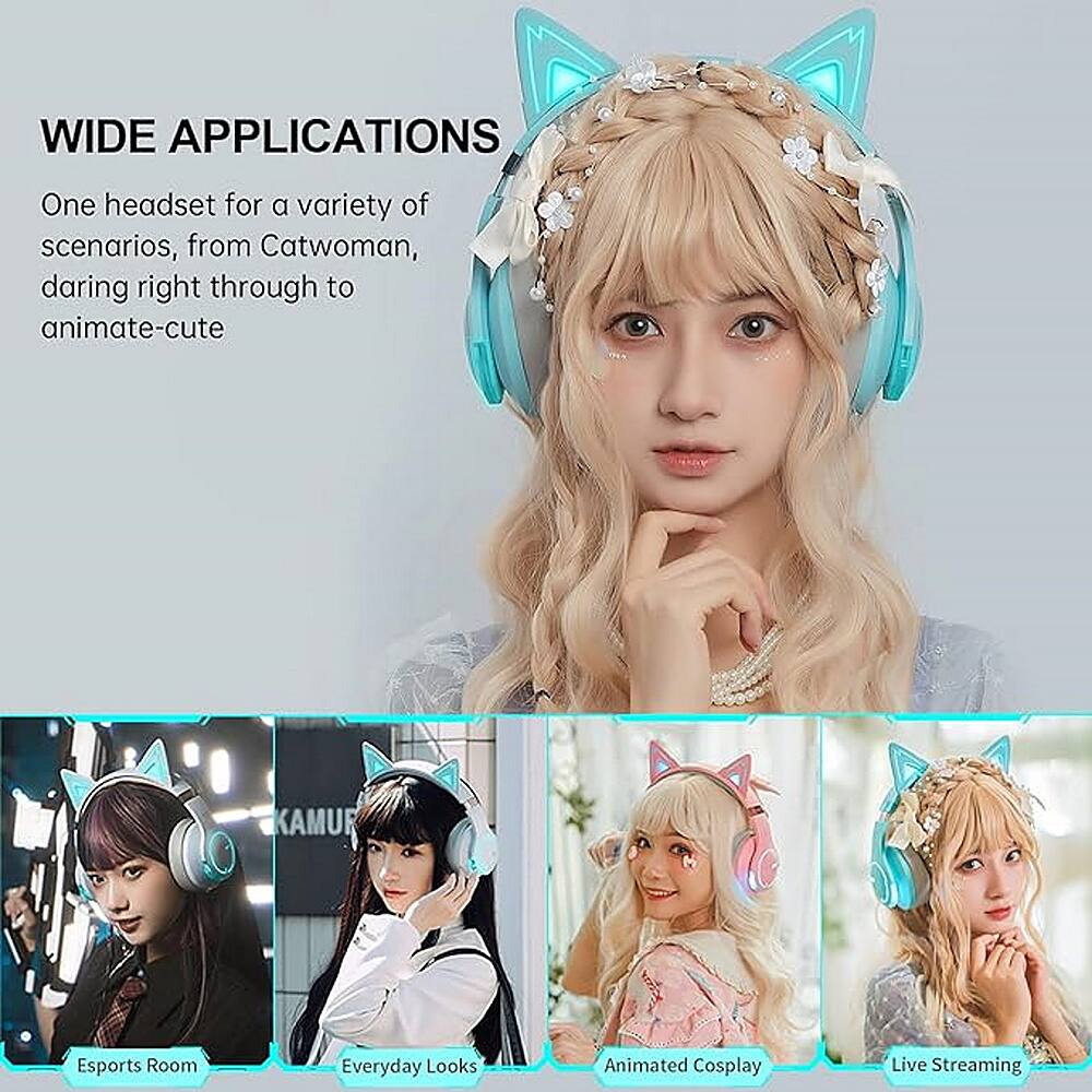 Wide Applications: One headset for a variety of scenarios, from Catwoman to animate-cute.