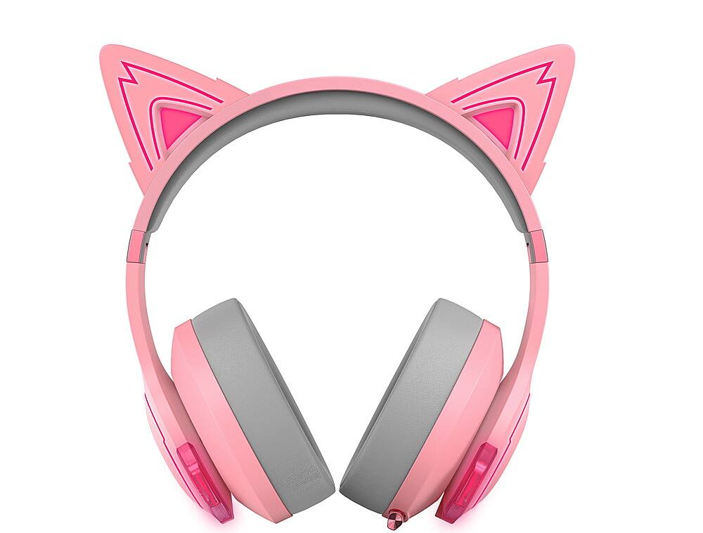 Angle Zoom. Edifier - G5BT CAT Wireless Gaming Headset w/ Magnetic Cat Ears, 36 Hour Battery Life for Xbox, Playstation, Nintendo, Mobile & PC - Pink.